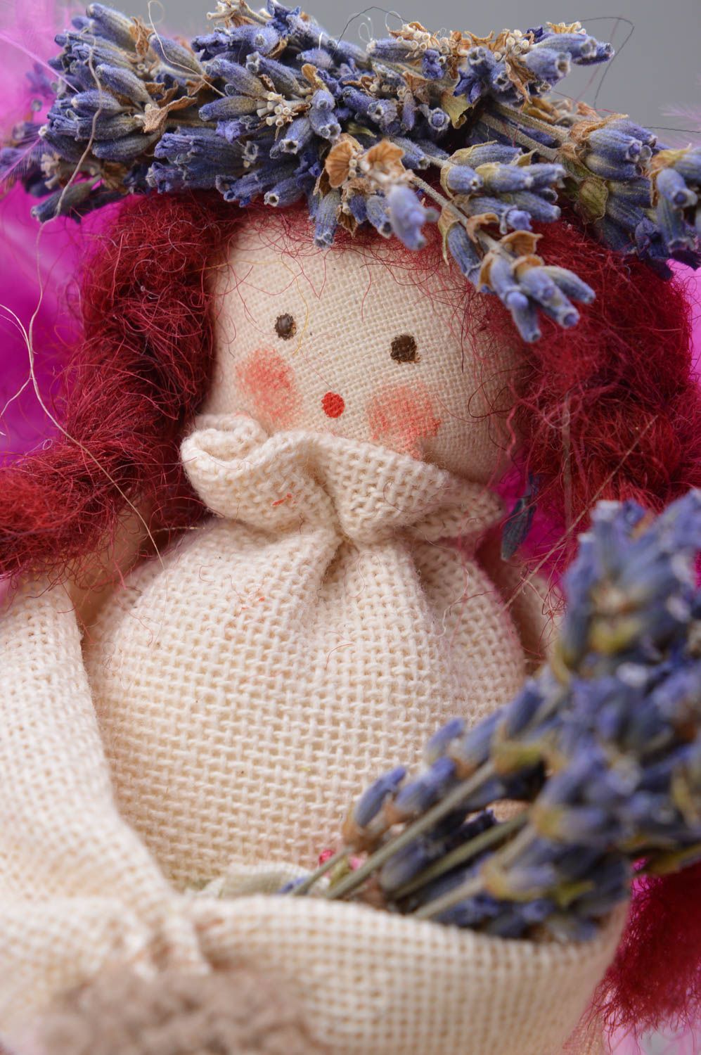 Авторская кукла красивая кукла ручной работы тряпичная кукла Фея с локонами фото 4