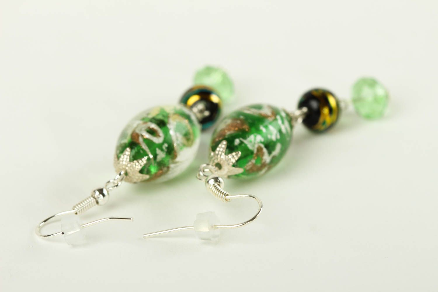 Glass earrings handmade long earring fashion earrings stylish jewelry for girls photo 3