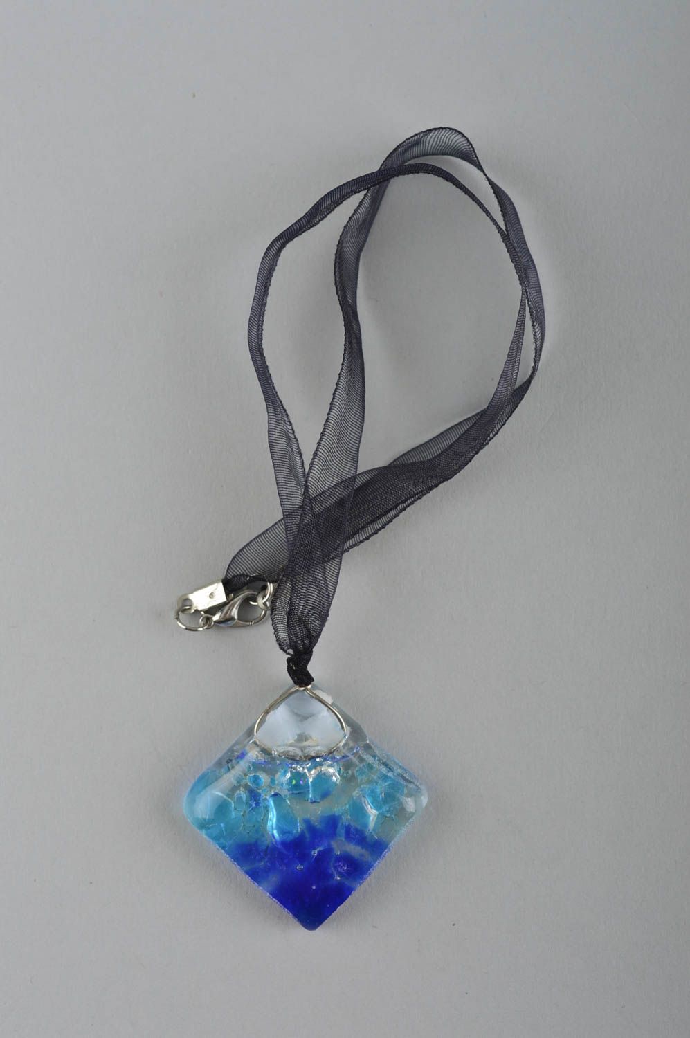 Handmade beautiful designer pendant accessory in marine style glass pendant photo 2