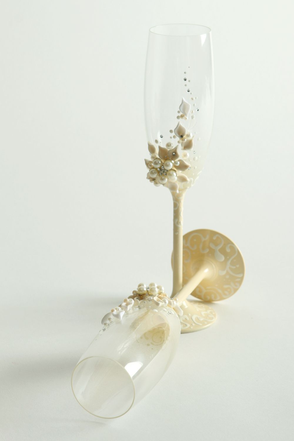 Copas de boda hechas a mano de cristal elementos decorativos regalo original foto 2
