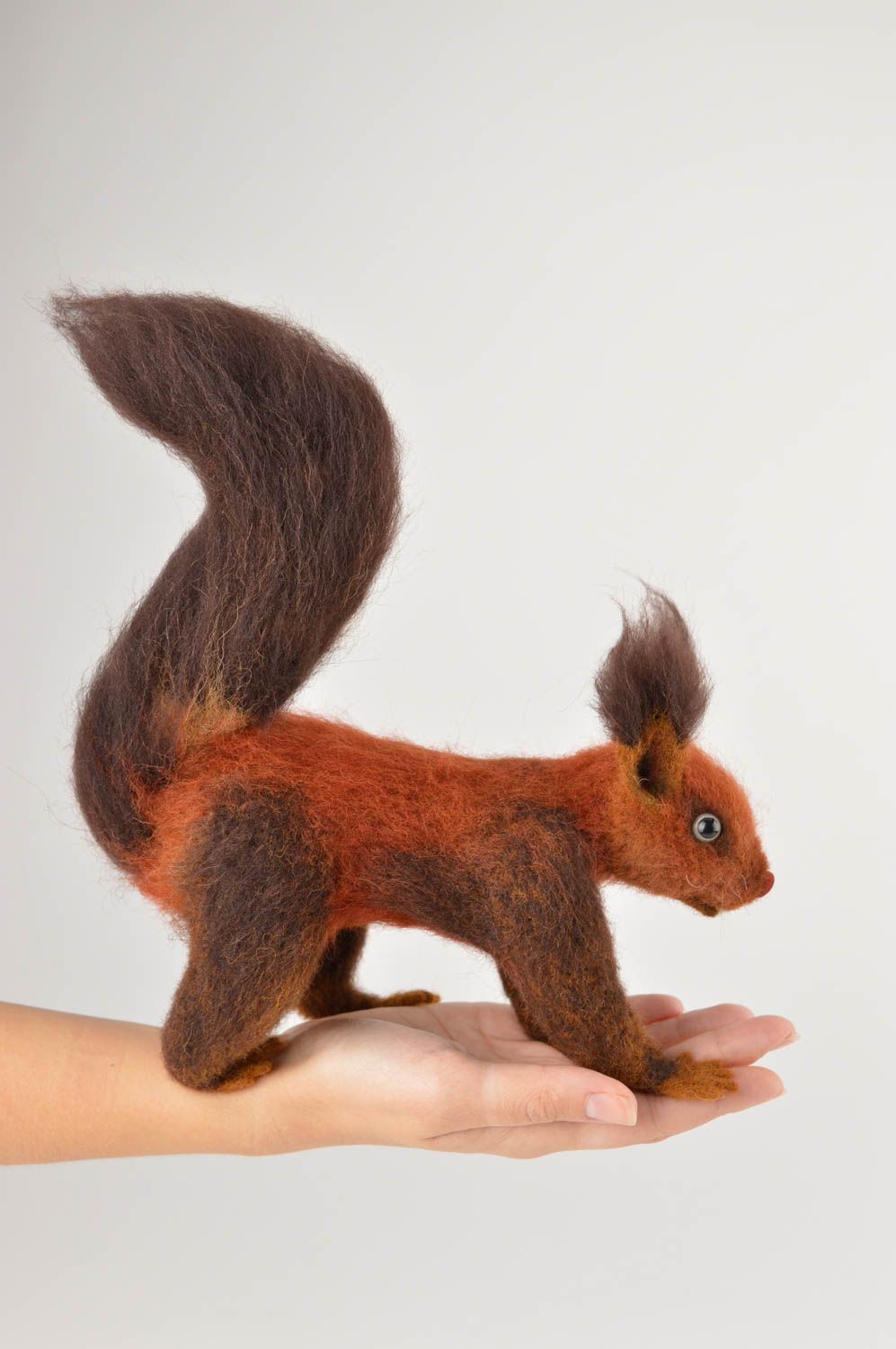 Eichhörnchen Stofftier handgefertigt gefilzte Figur originelles Geschenk foto 5