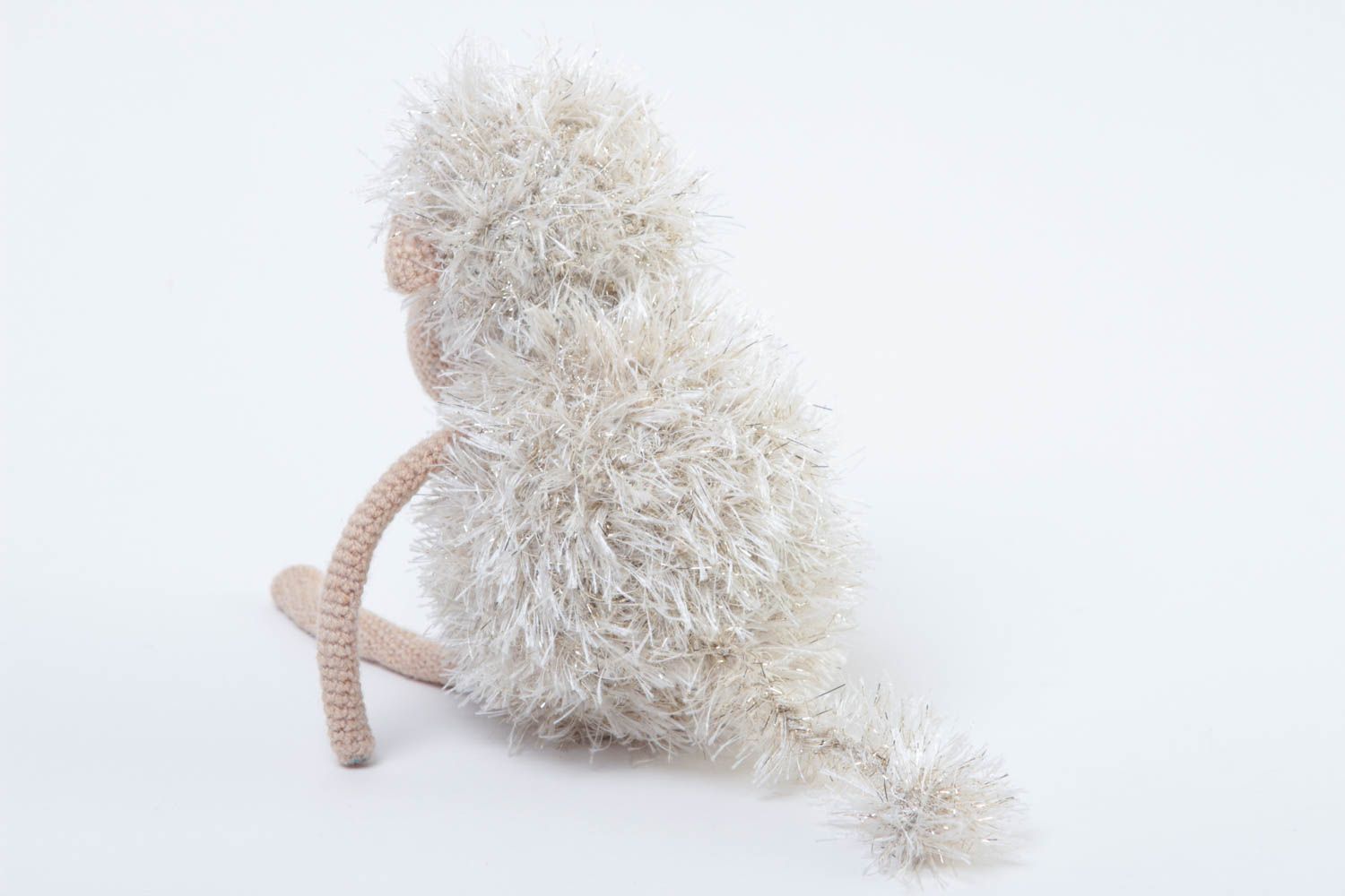 Jouet tricoté Peluche faite main mouton au crochet Cadeau enfant décoration photo 4