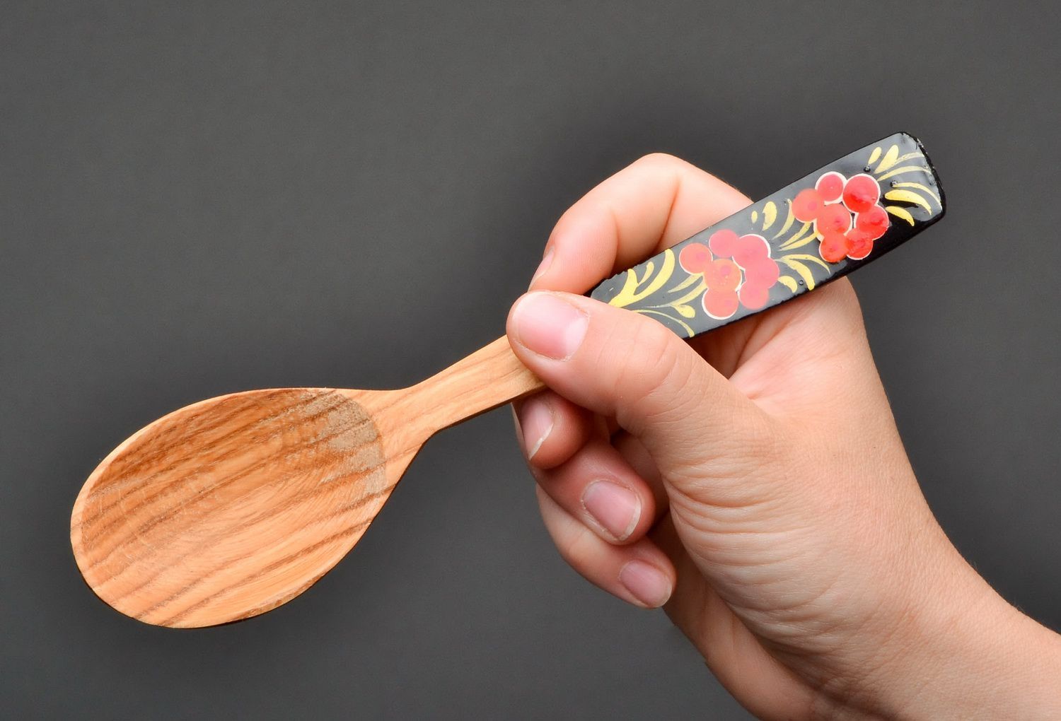 Wooden tablespoon with painting photo 5