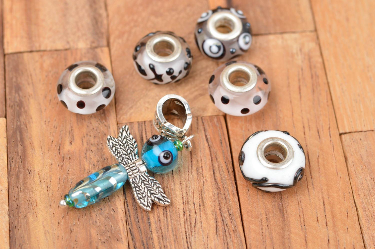 Handmade pendant women necklace glass pendant dragonfly lampwork pendant   photo 1