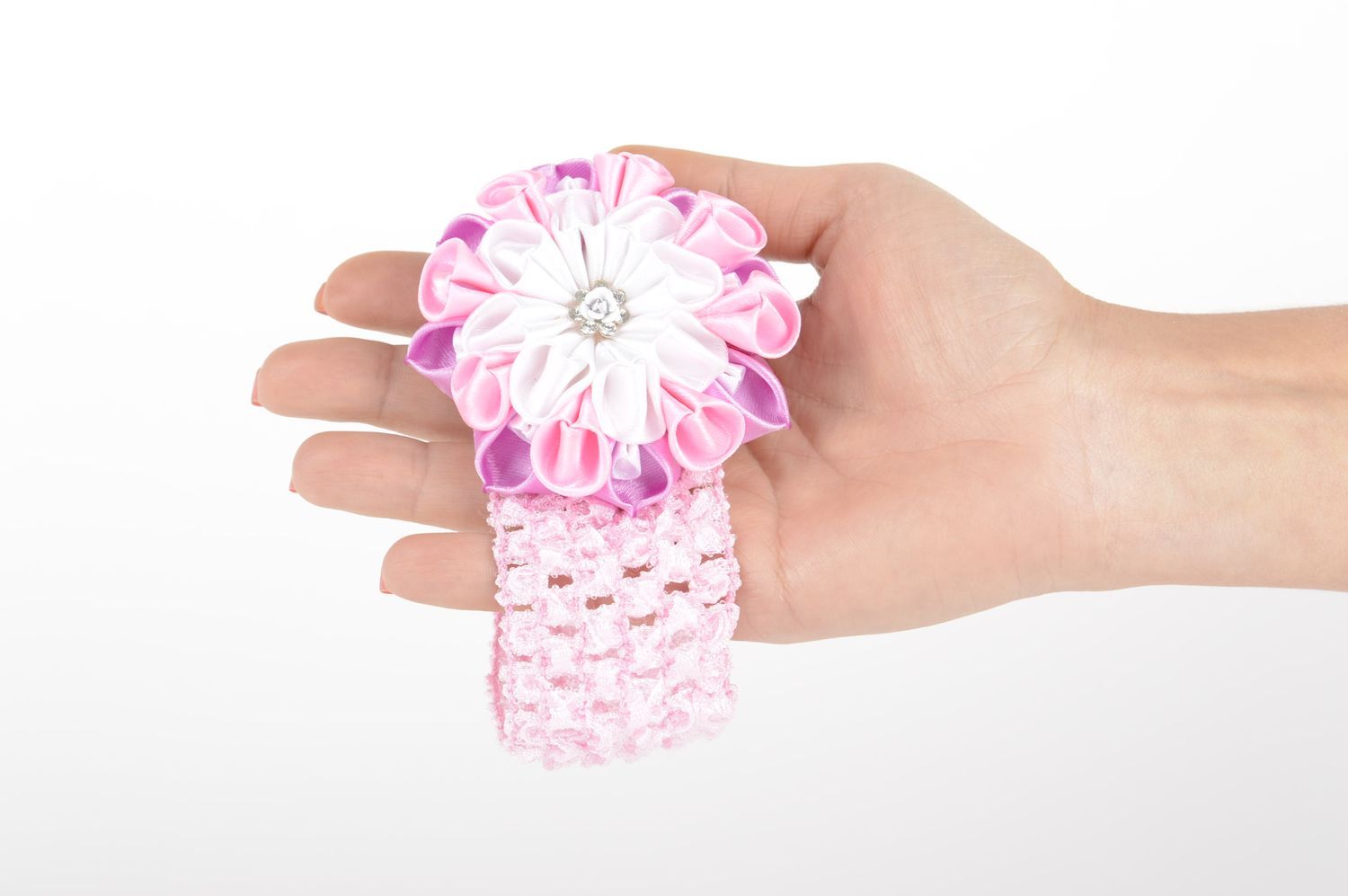 Haarband Blumen handgefertigt Haarschmuck Blumen Accessoire für Haare stilvoll foto 5