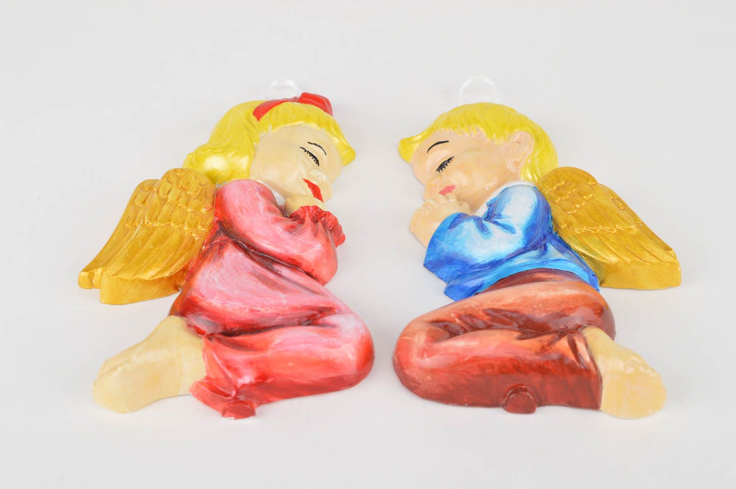 Figura de decoración artesanal elemento decorativo regalo original Dos ángeles foto 4