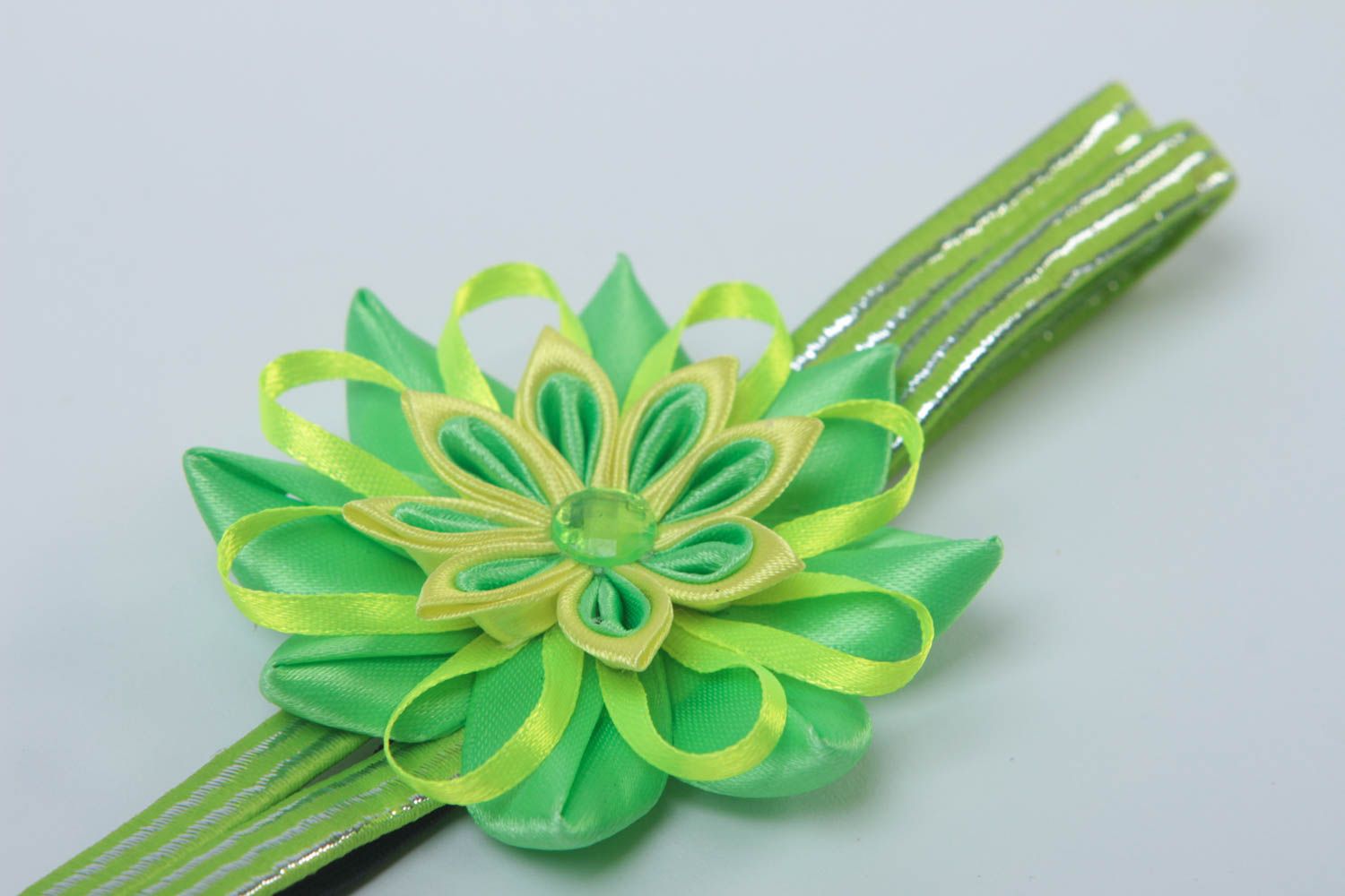 Blumen Haarband Schmuck handgemacht, Accessoires für Haare Geschenk Ideen grün foto 3