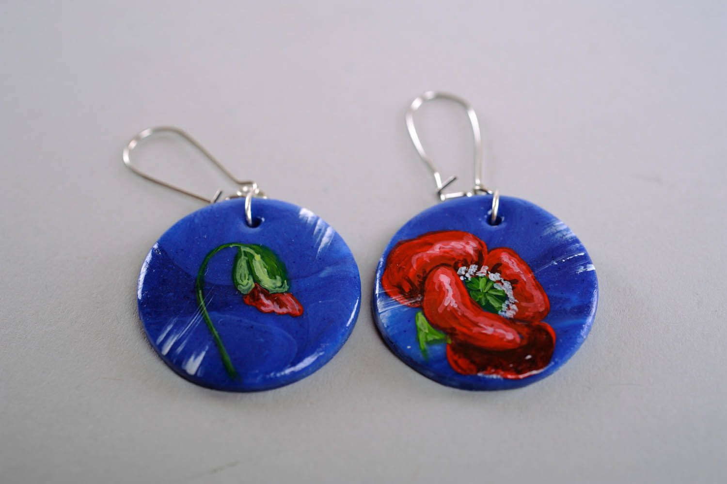 Earrings made of polymer clay photo 1