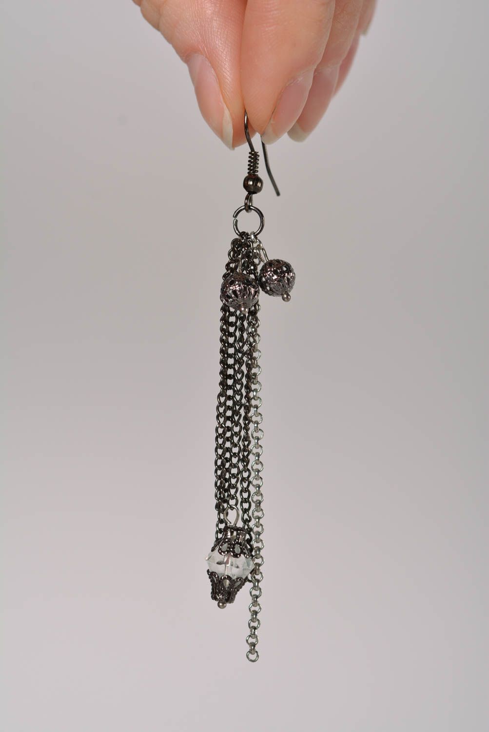 Metal jewelry handmade earrings dangling earrings women accessories cool gifts photo 3