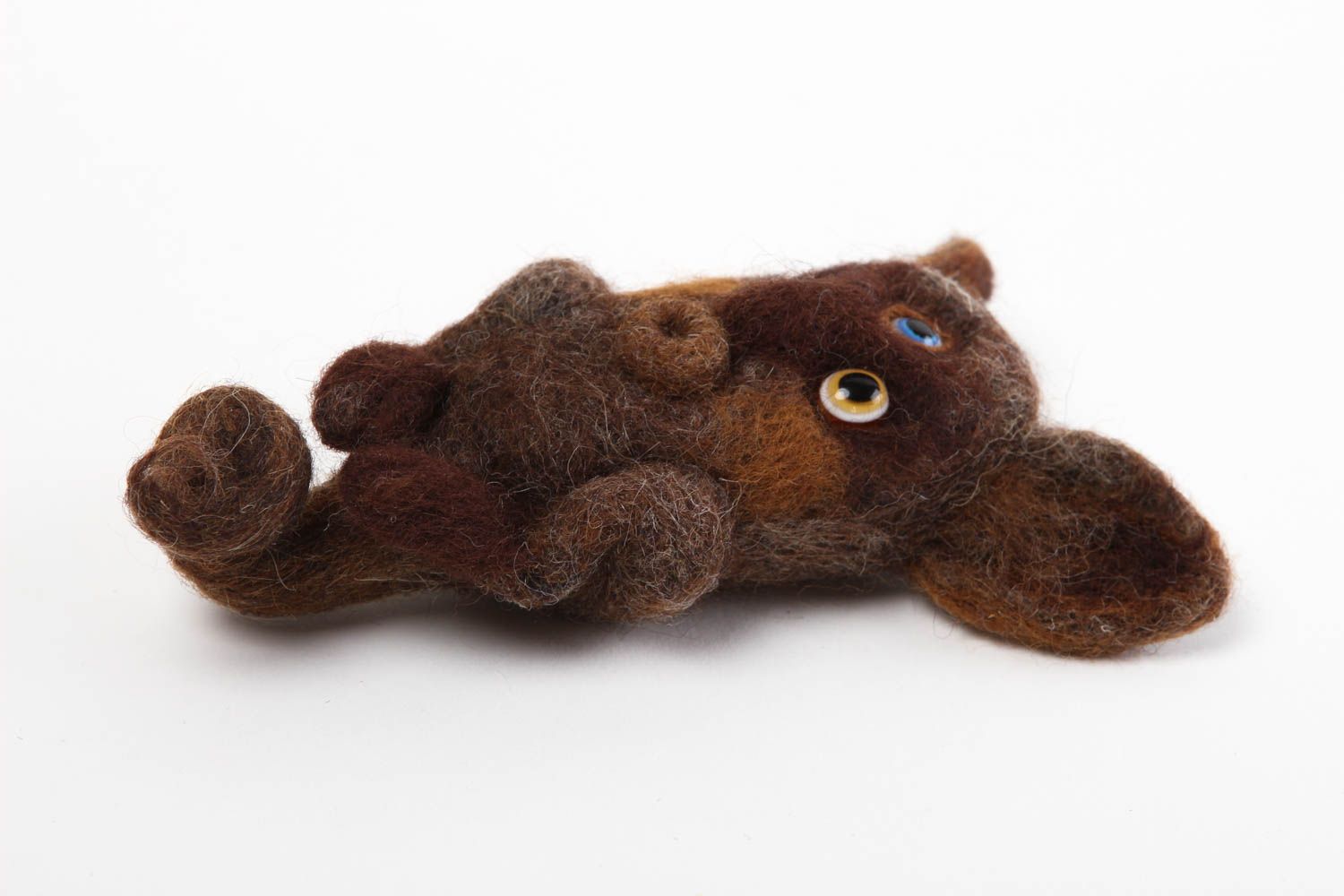 Handgefertigt Gefilzte Figur lustiges Spielzeug originelles Geschenk aus Wolle foto 3