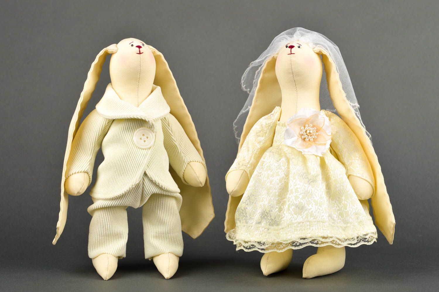 Juguetes artesanales de tela muñecos de peluche regalo original Conejos foto 1