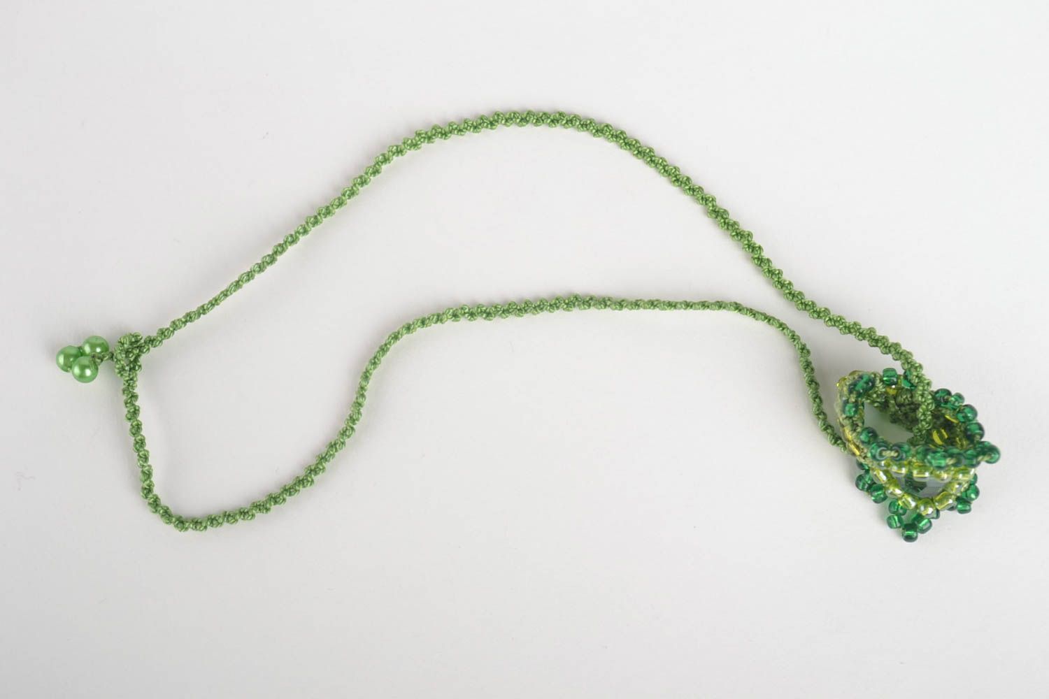 Handmade pendant unusual gift macrame pendant beaded jewelry gift ideas photo 4