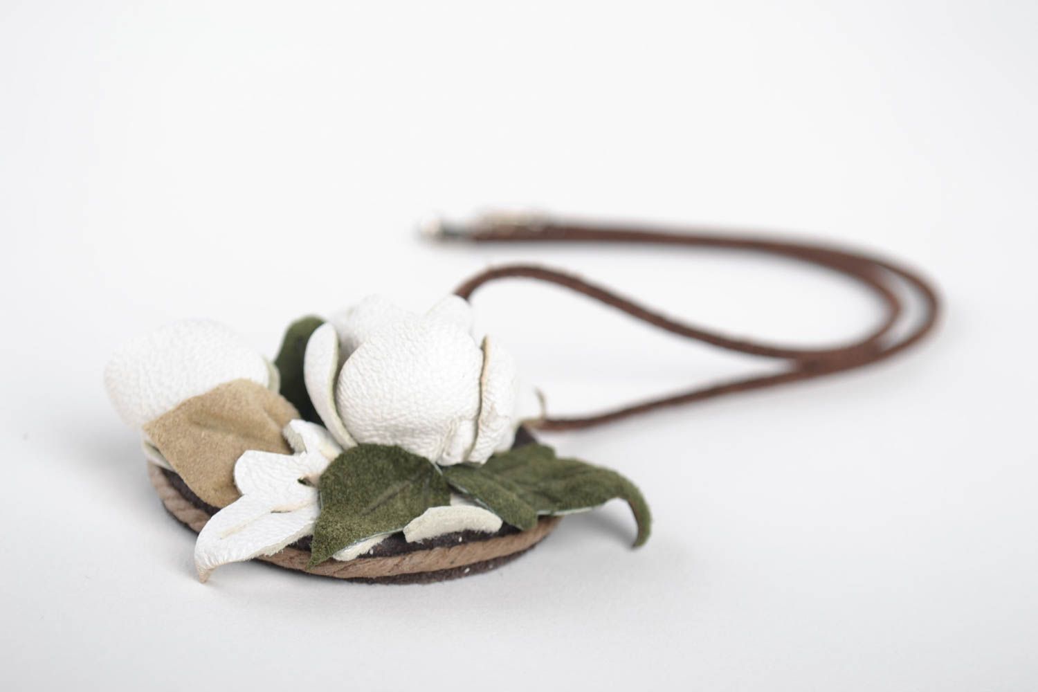 Handmade pendant leather pendant designer pendant beautiful jewelry gift ideas photo 4