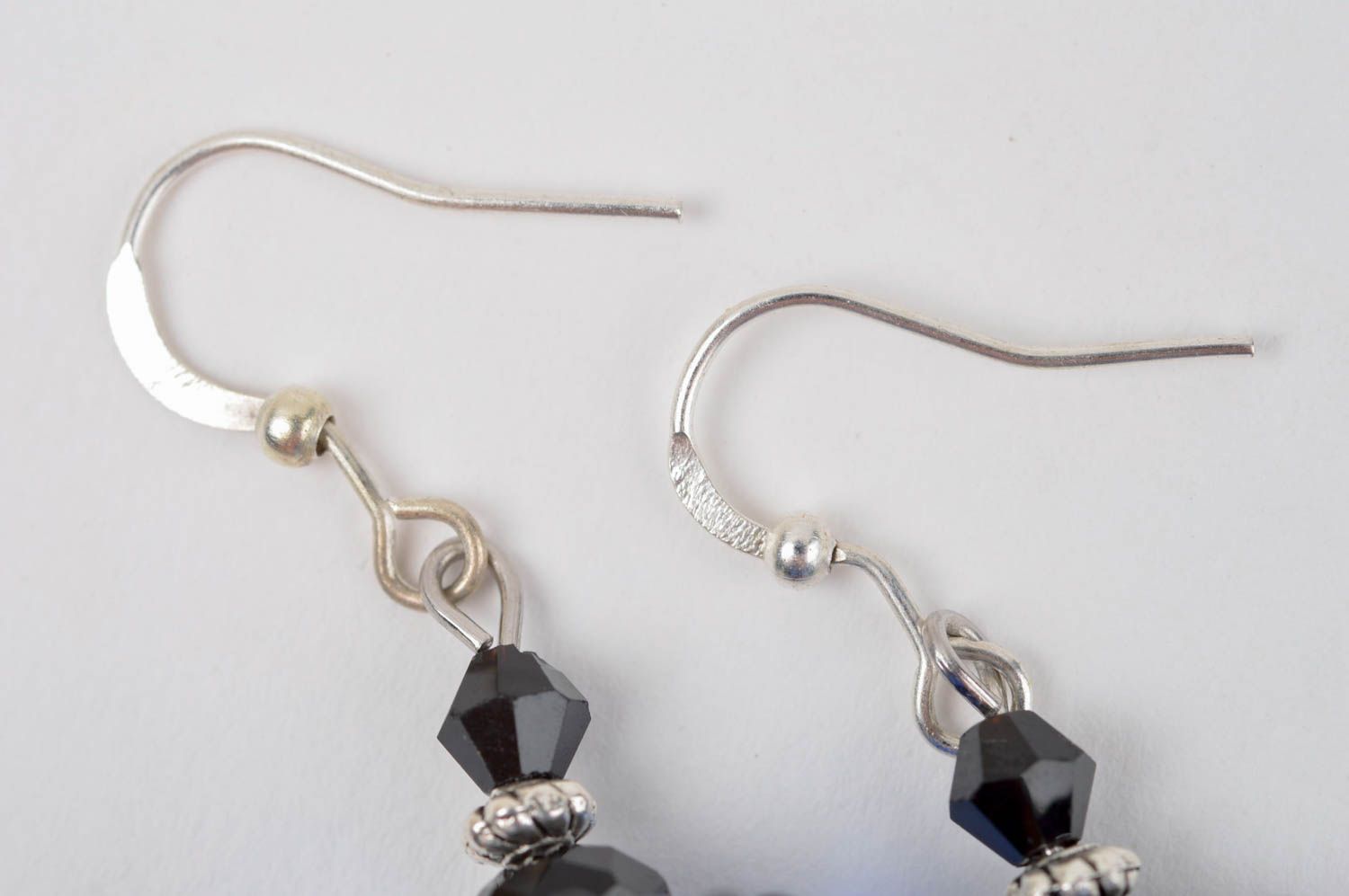 Handmade glass earrings evening earrings design handmade accessories for girls photo 3