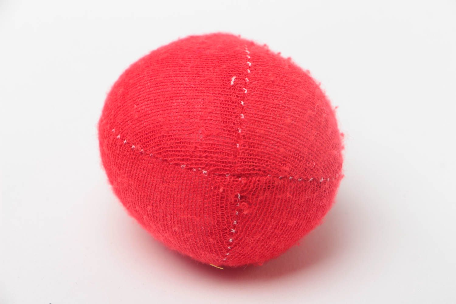 Huevo de Pascua de tela de tricó artesanal rojo blando para decoración  foto 3