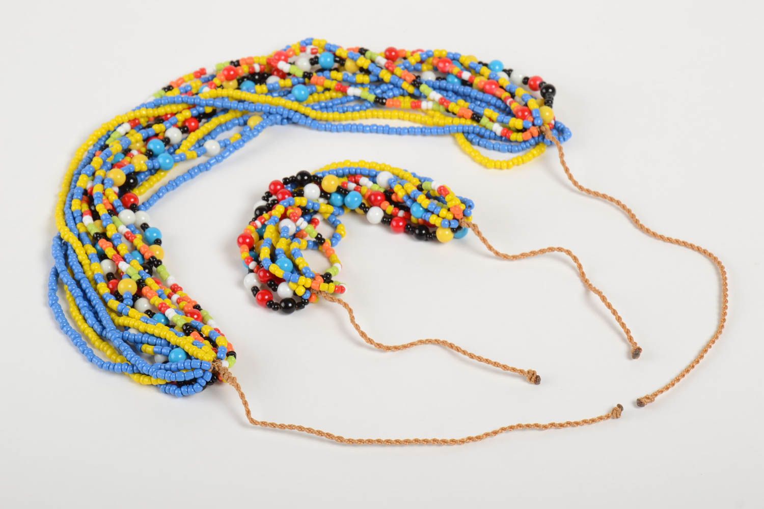 Parure bijoux Collier ethnique bracelet perles de rocaille Accessoires femme photo 3