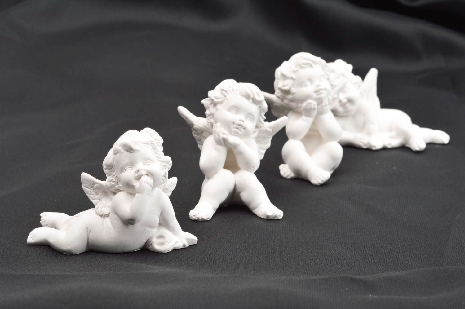 Figuren aus Gips Miniatur Figuren handgemachte Geschenke Dekor Artikel 4 Stück foto 2