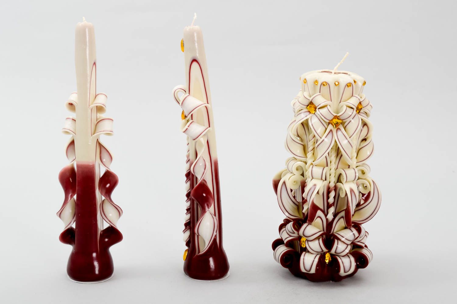 Handmade Kerzen Geschenk Deko Kerzen 3 Stück Wachs Kerzen Hochzeit Accessoires foto 5
