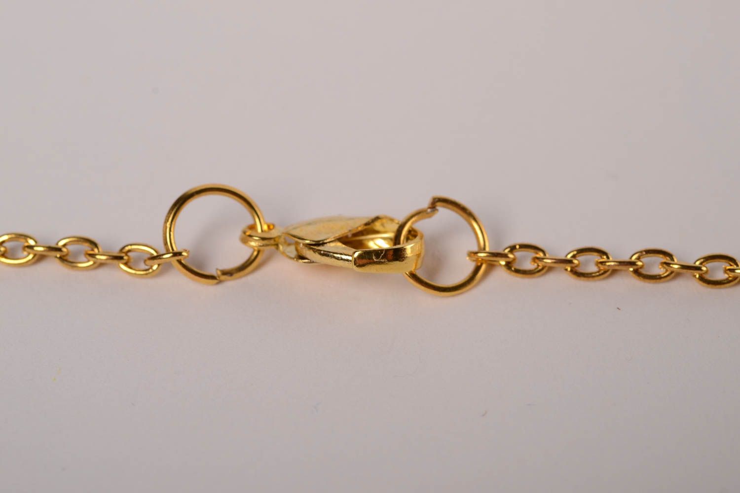 Collier métal Bijou fait main chaînes dorées perles cristal Accessoire femme photo 5
