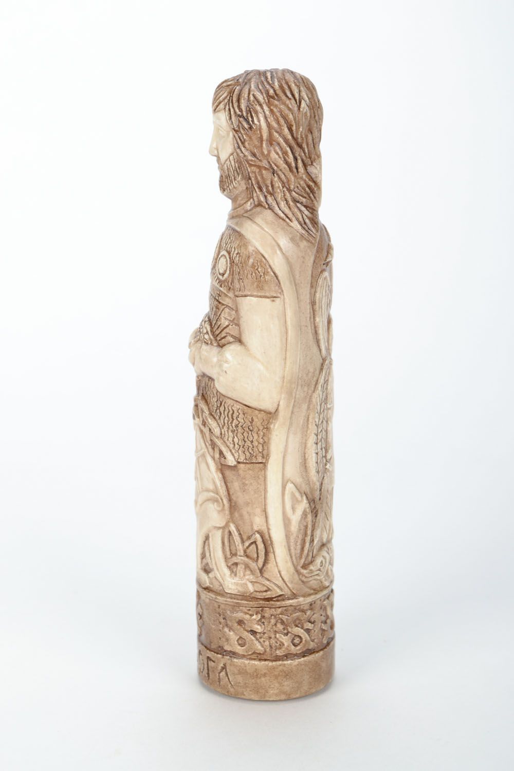 Figurine en plâtre faite main idole slave Simargl beige décoration pour maison photo 5