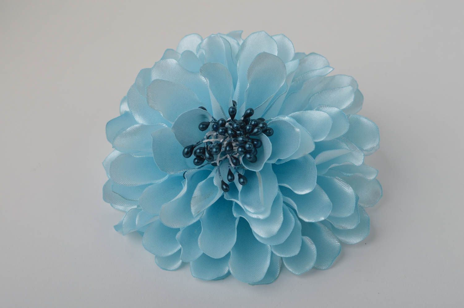 Украшение ручной работы заколкаброшь украшение трансформер Голубой цветок фото 5