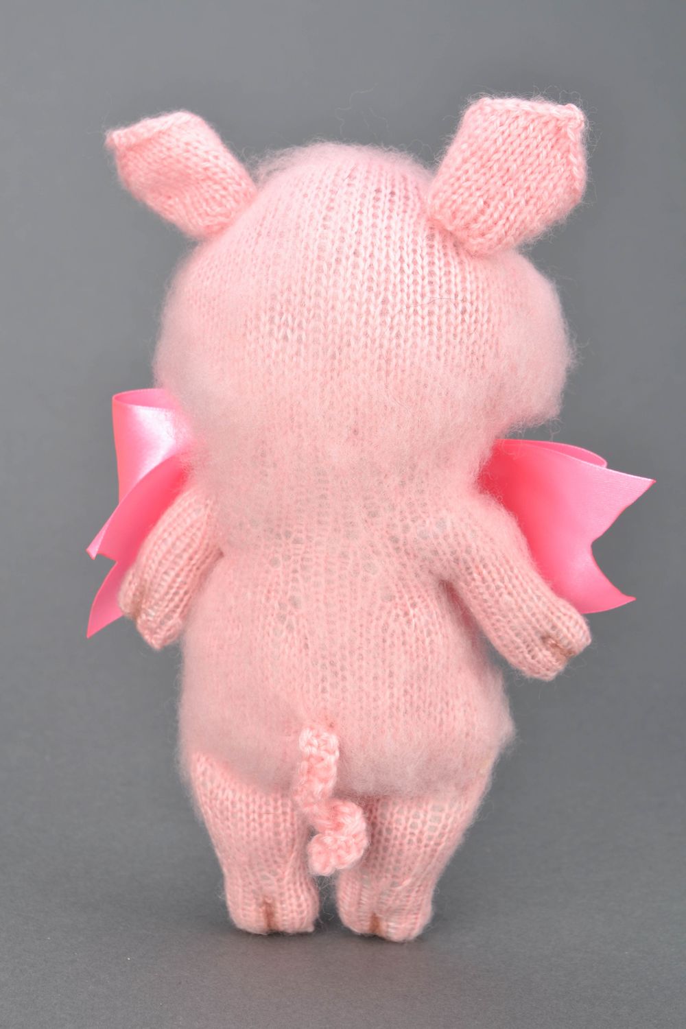Peluche tricotée faite main Cochon photo 4