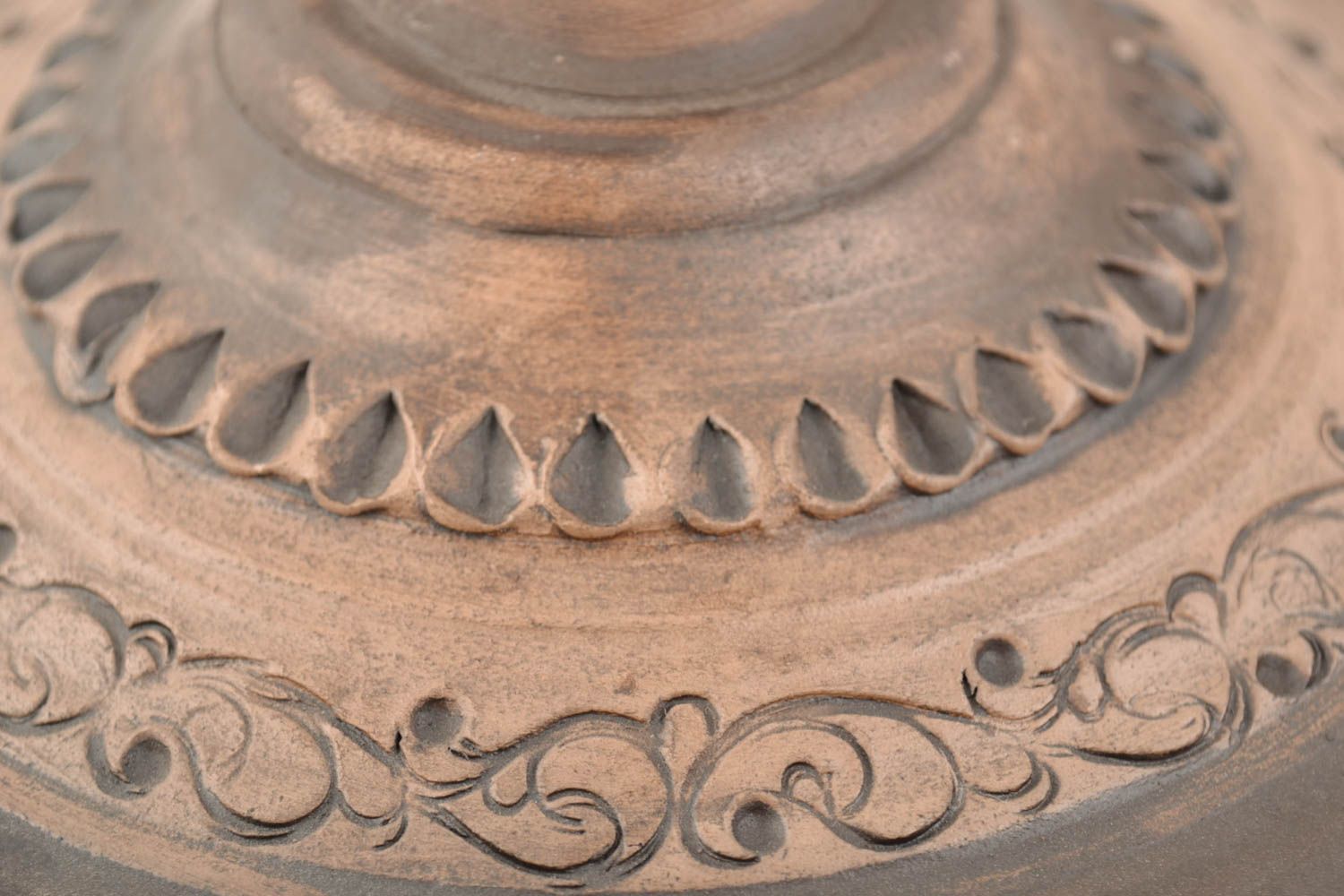 Pote de arcilla artesanal bonito original grande vajilla ecológica cerámica 1 l foto 3