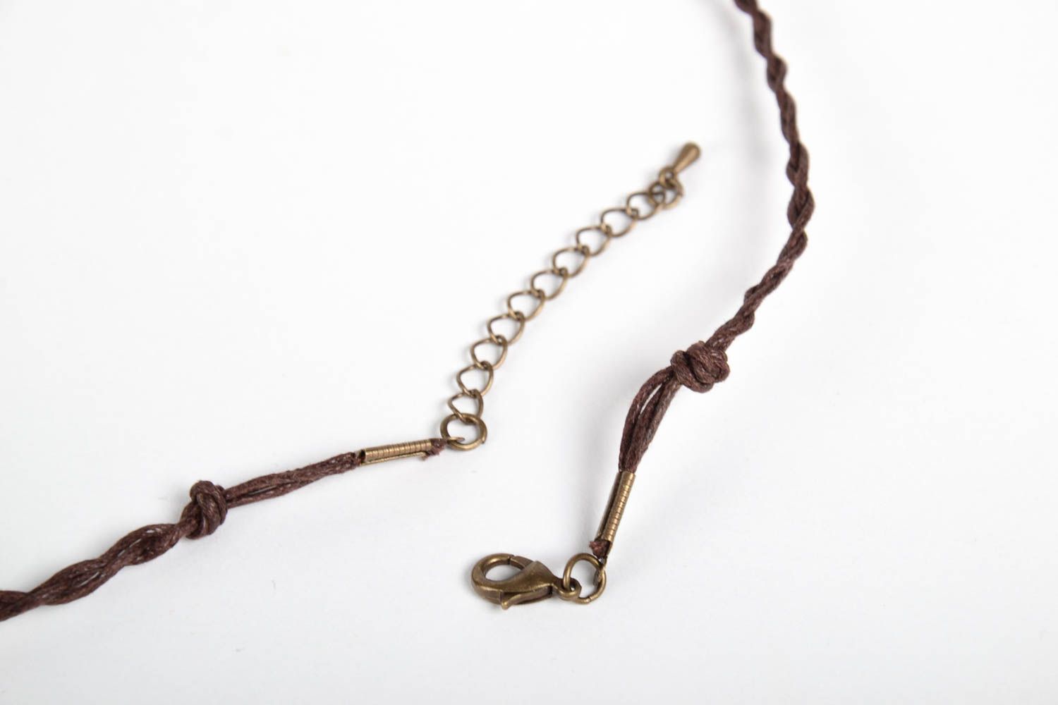 Crescent pendant handmade neck accessory designer clay necklace for women photo 3