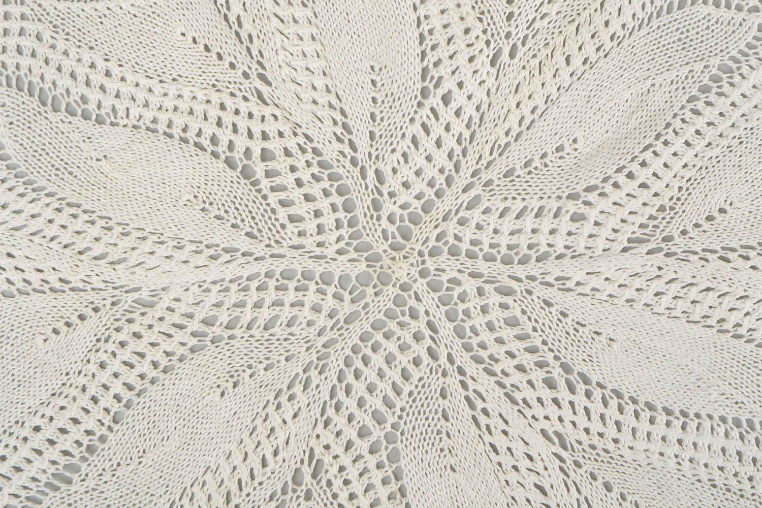 Handmade knitted tablecloth openwork table napkin vintage style interior decor photo 5