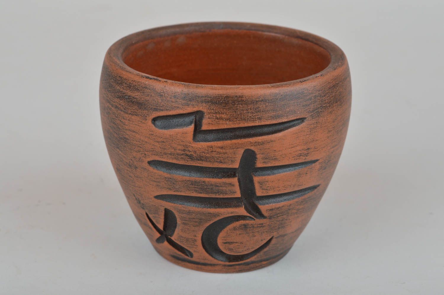 Vaso de chupito de arcilla artesanal para sake japonés bonito original de 150 ml foto 1
