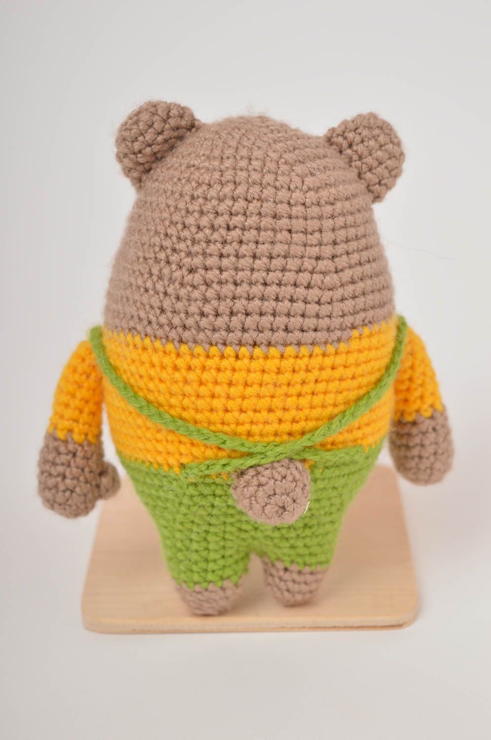 Jouet ours Peluche faite main tricoté en fils acryliques Cadeau pour enfant photo 3