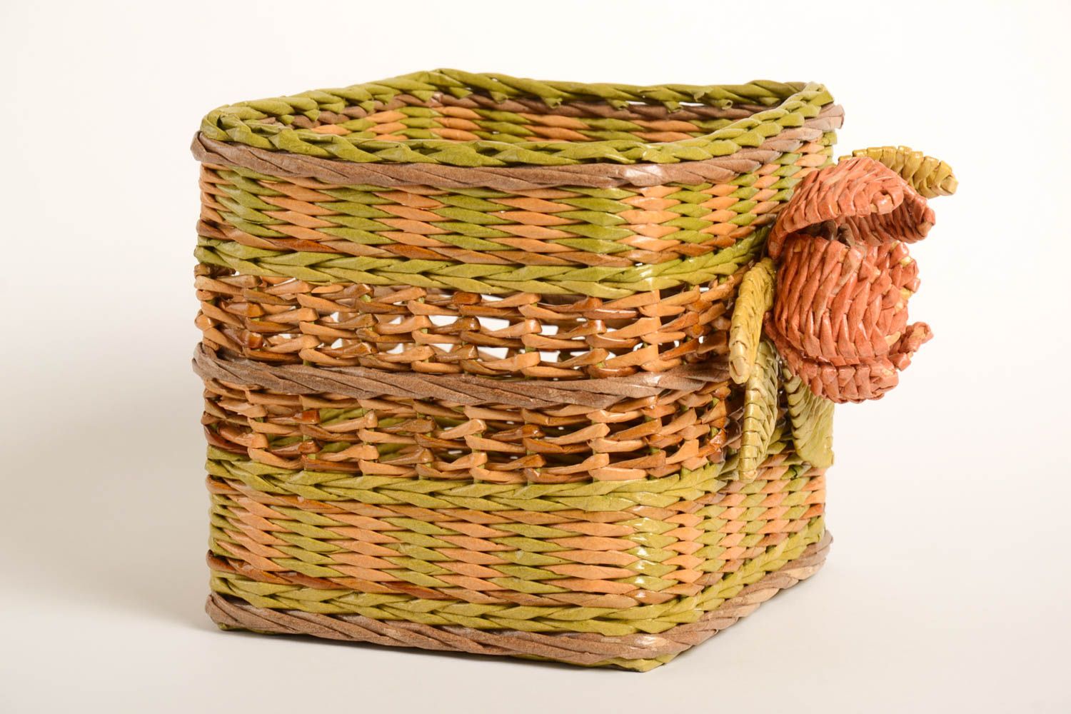 Handmade woven basket unusual lovely accessory designer kitchen utensils photo 2