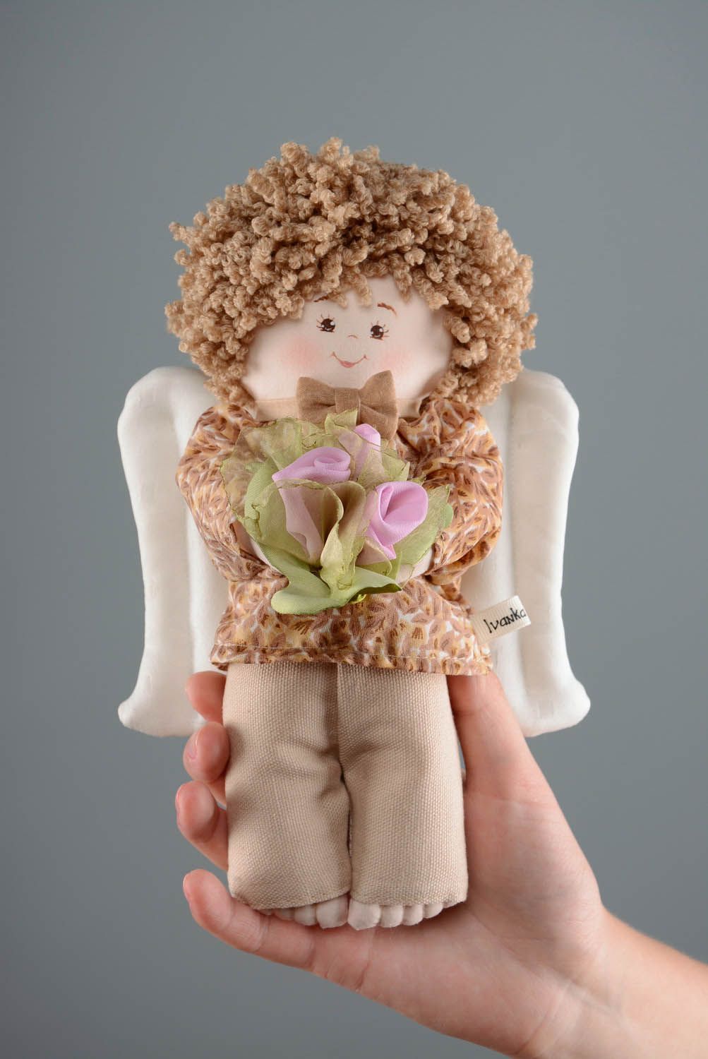 Текстильная кукла Цветочный ангелочек фото 1