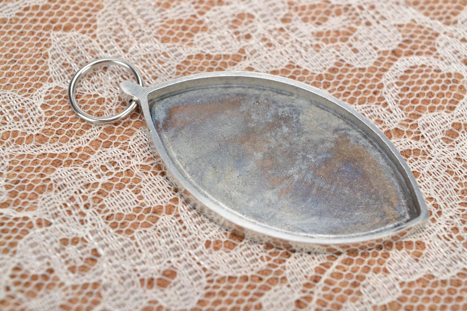 Beautiful metal blank pendant with patterns DIY jewelry making supplies photo 5