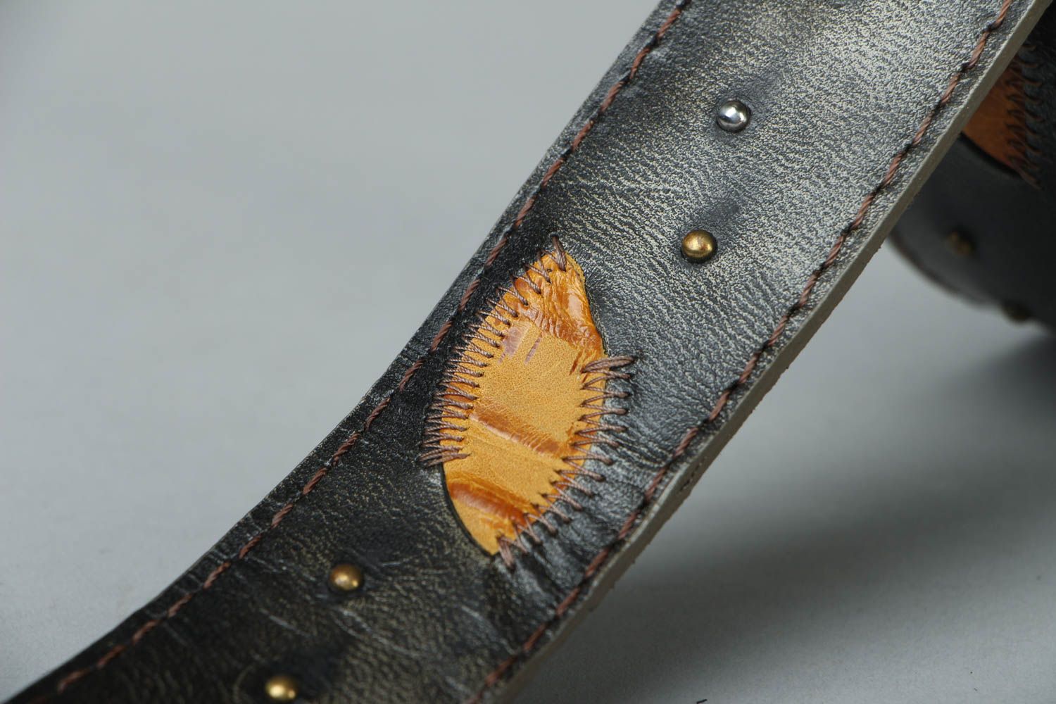 Genuine leather belt for men photo 3