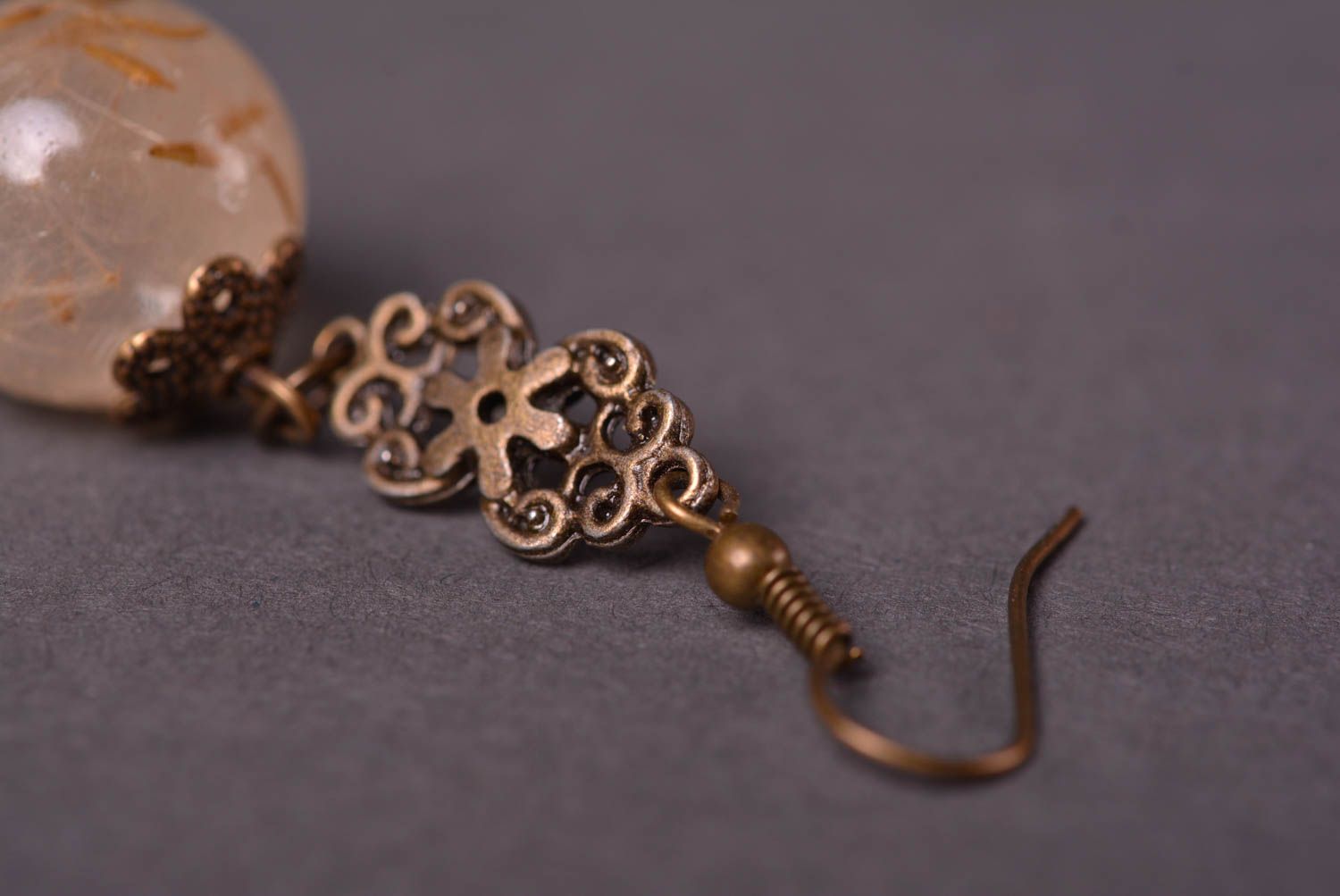 Long handmade flower earrings botanical jewelry designs fashion accessories photo 5
