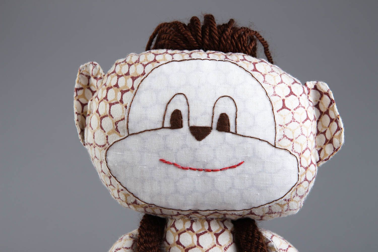 Kleinkinder Spielzeug handgefertigtes Stoff Kuscheltier Geschenk für Kinder Affe foto 2