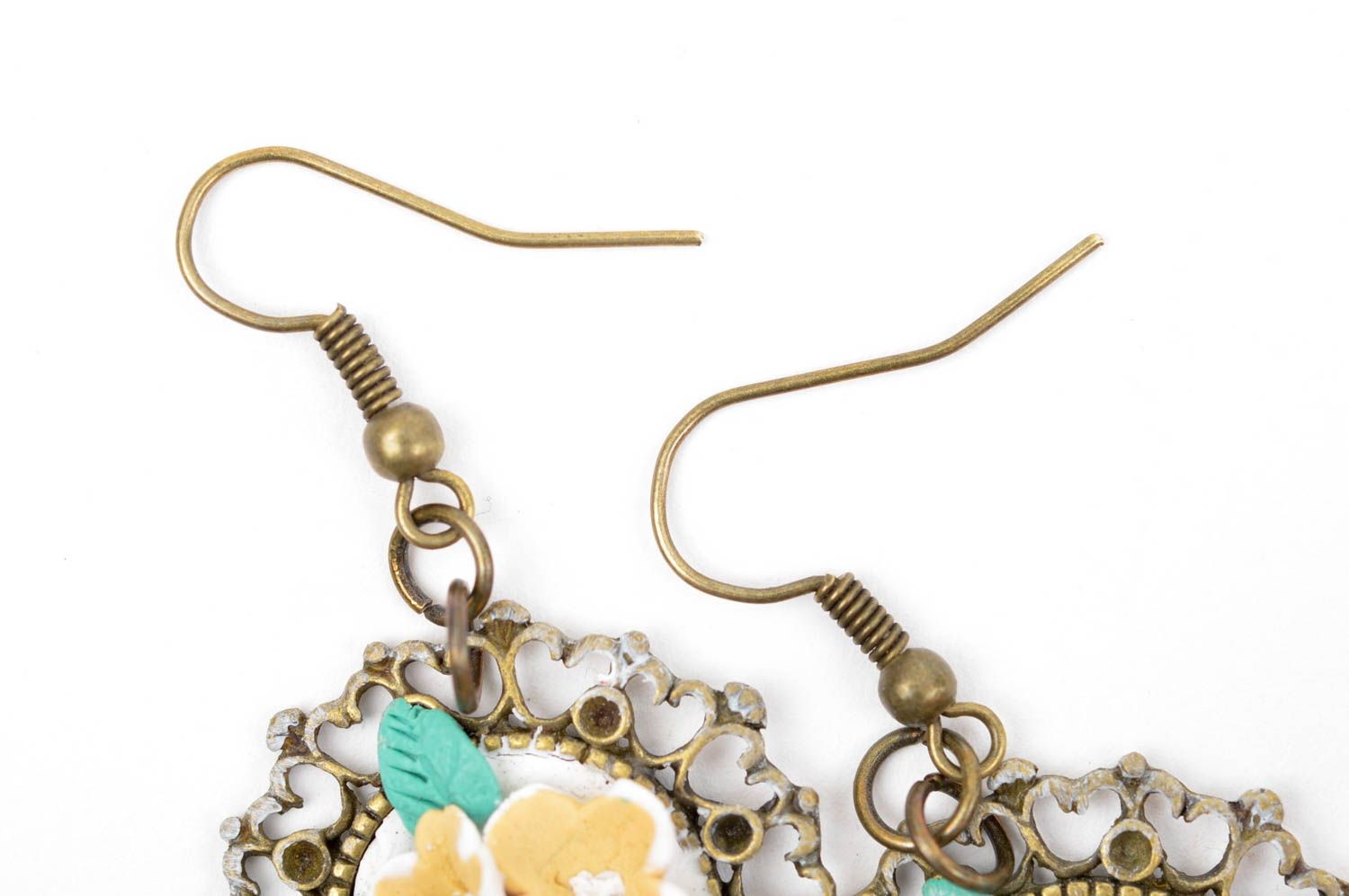 Elegant unusual necklace handmade stylish earrings beautiful jewelry photo 4