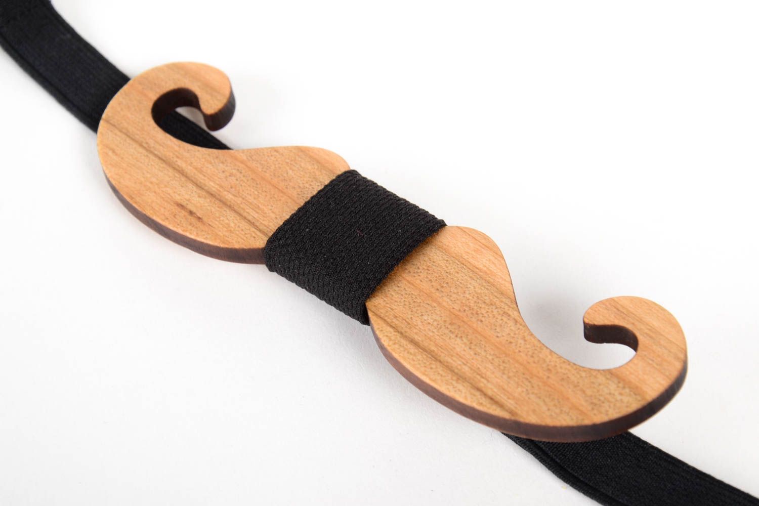 Pajarita moderna hecha a mano de madera accesorio para hombres corbata de moño foto 4