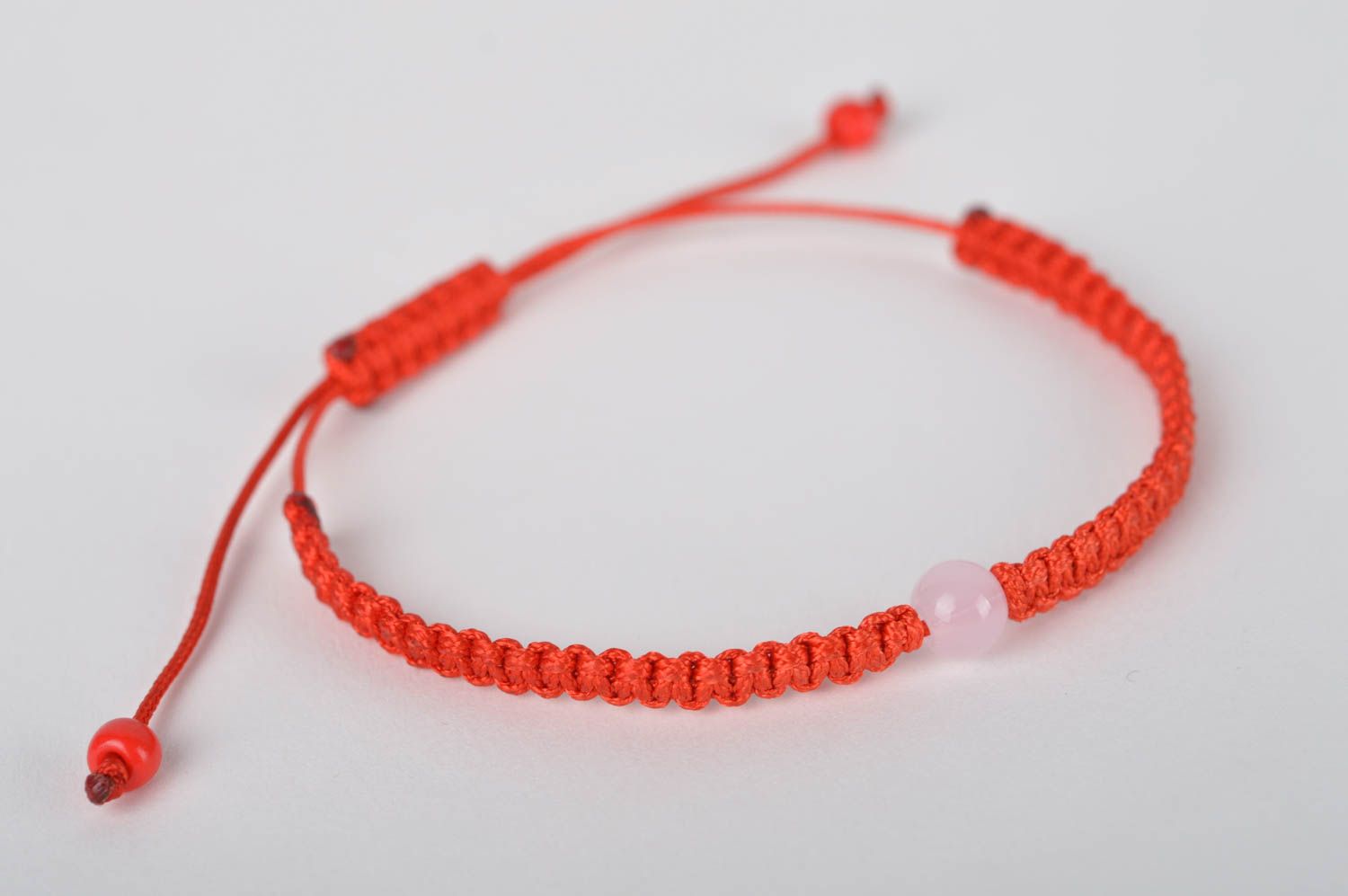 Armband für Frauen handmade Schmuck Designer Accessoire geflochtenes Armband rot foto 2