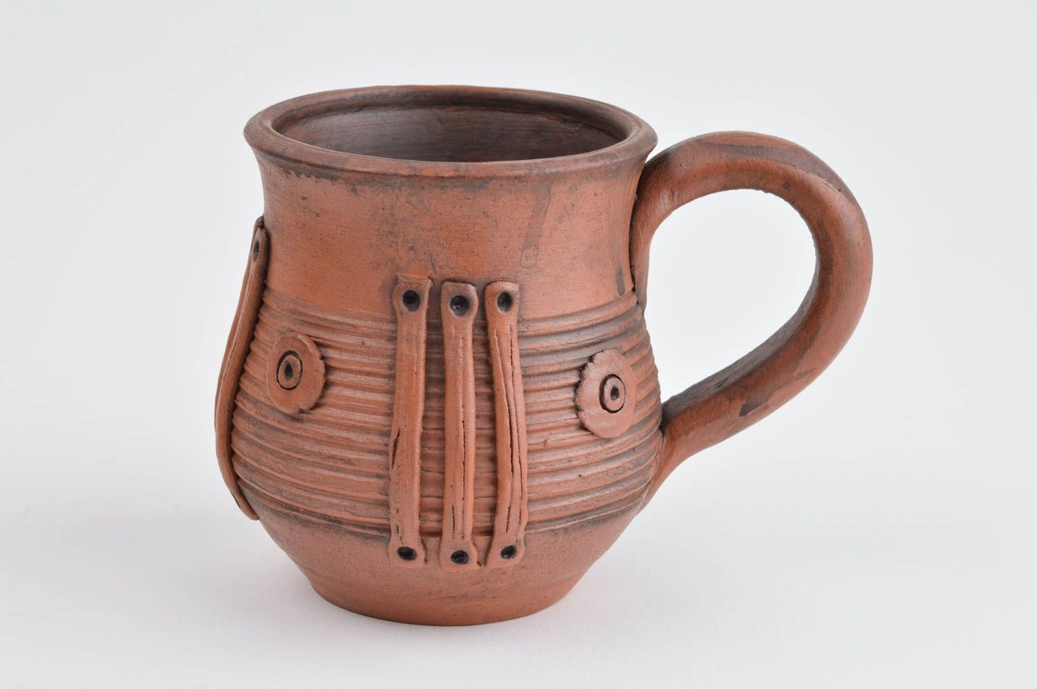 Handmade Keramik Tasse großer Keramik Becher Geschirr aus Ton   200 ml foto 2