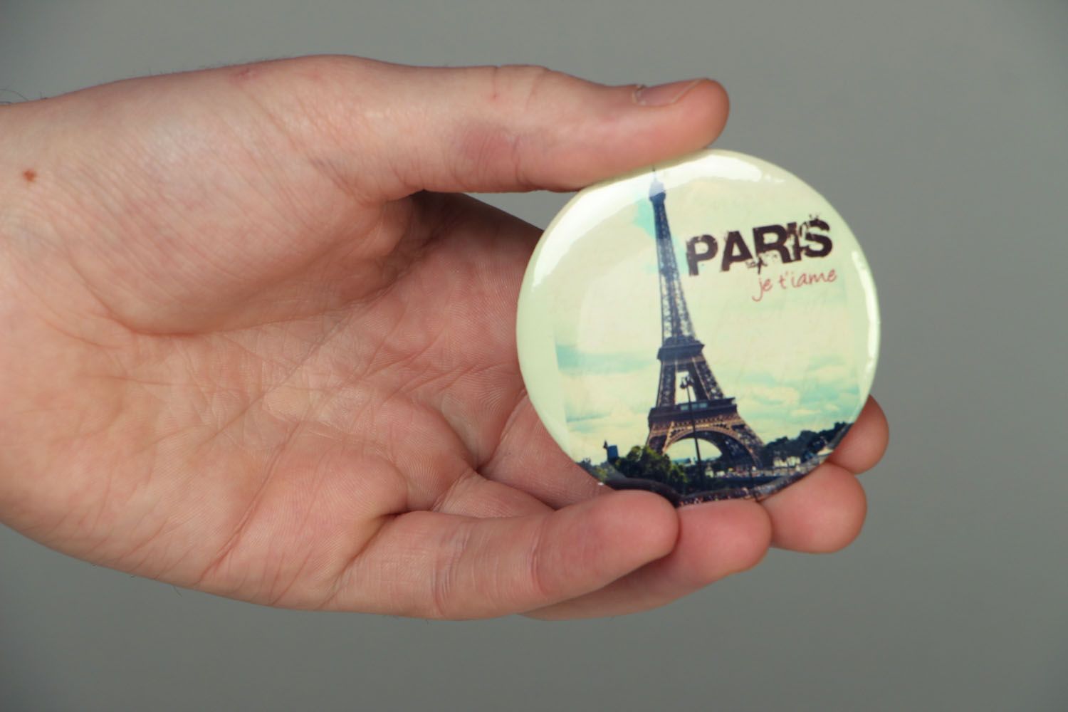 Pocket mirror with a Paris photo print photo 3