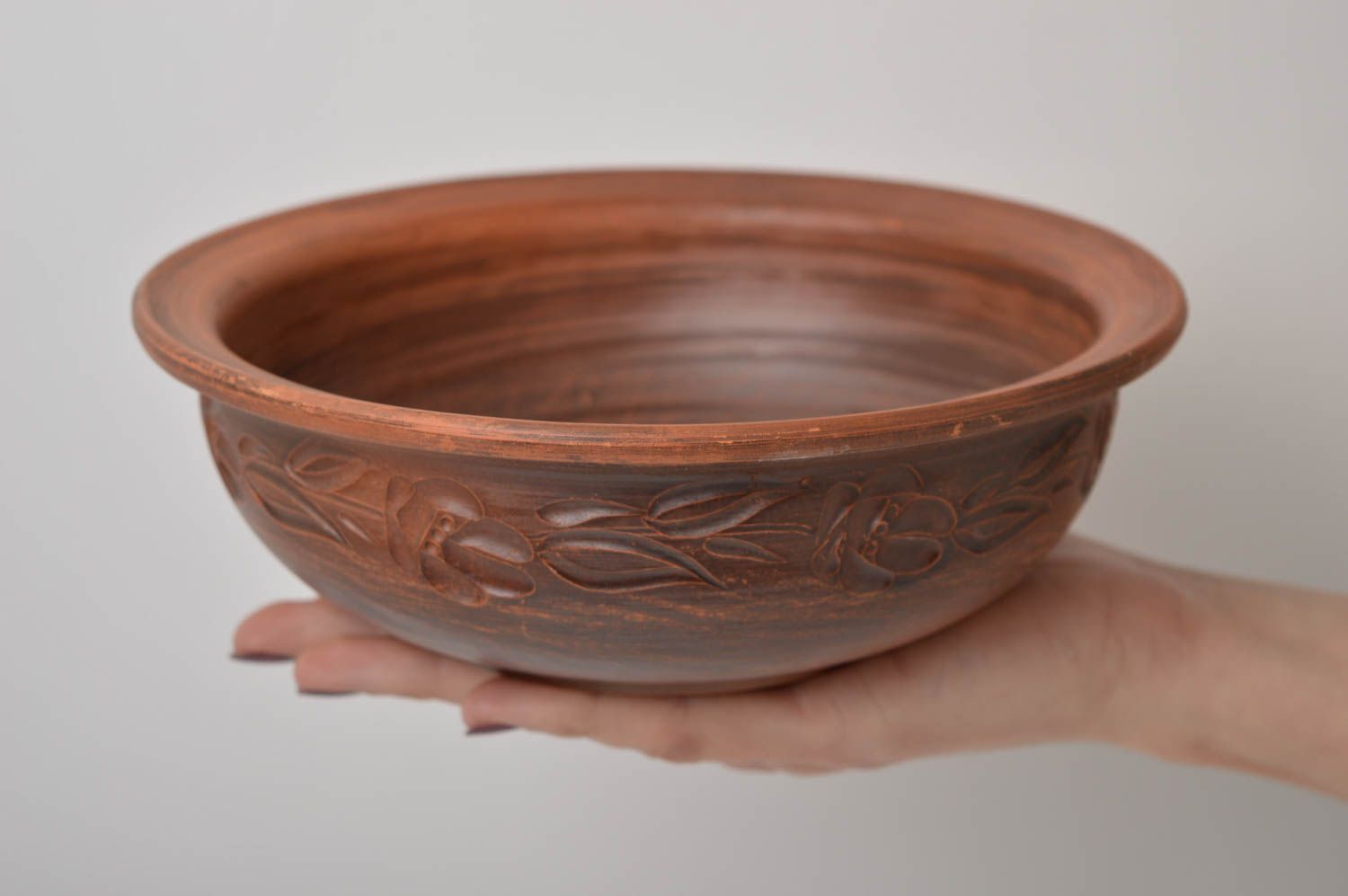 Keramik Geschirr handgemacht Keramik Salatschüssel Geschenk für Frau tief schön foto 5