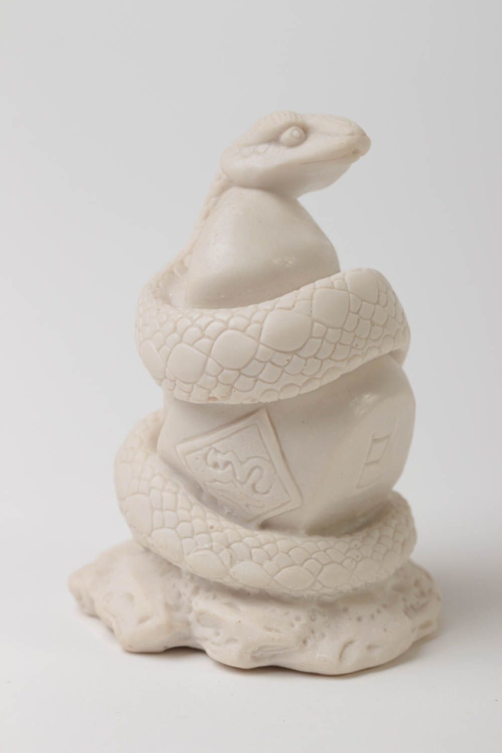 Handmade snake netsuke statuette designer blank for painting polymer resin decor photo 4