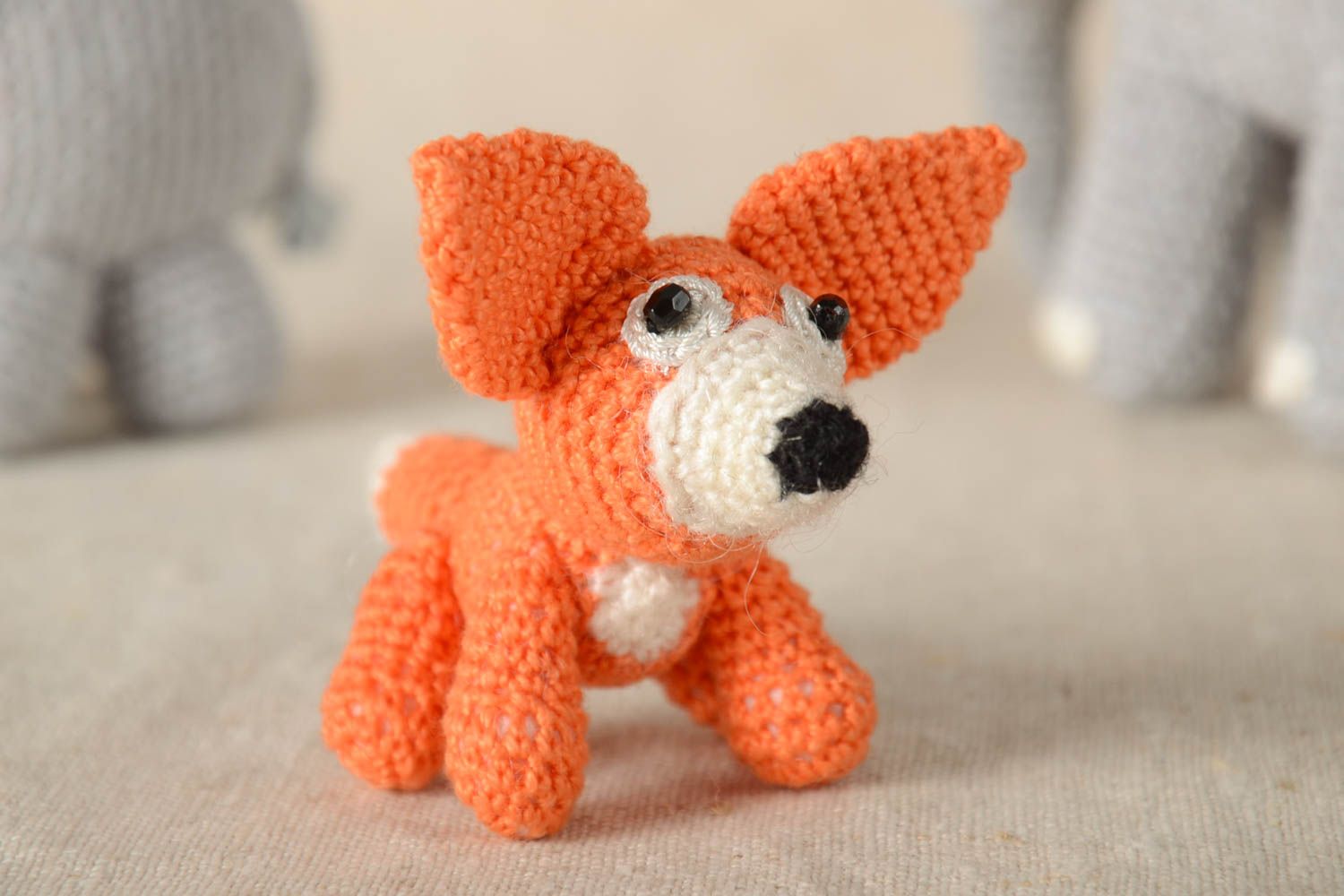 Handmade toy for kids stylish designer children presents soft toy fox photo 1