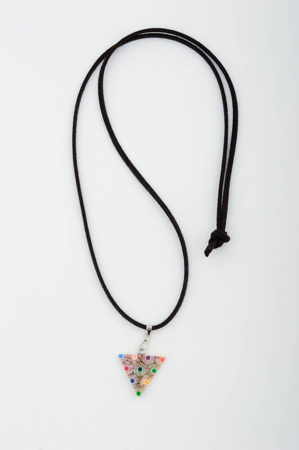Handgemachter Schmuck Halskette mit Anhänger Frauen Accessoire Holz Anhänger   foto 3