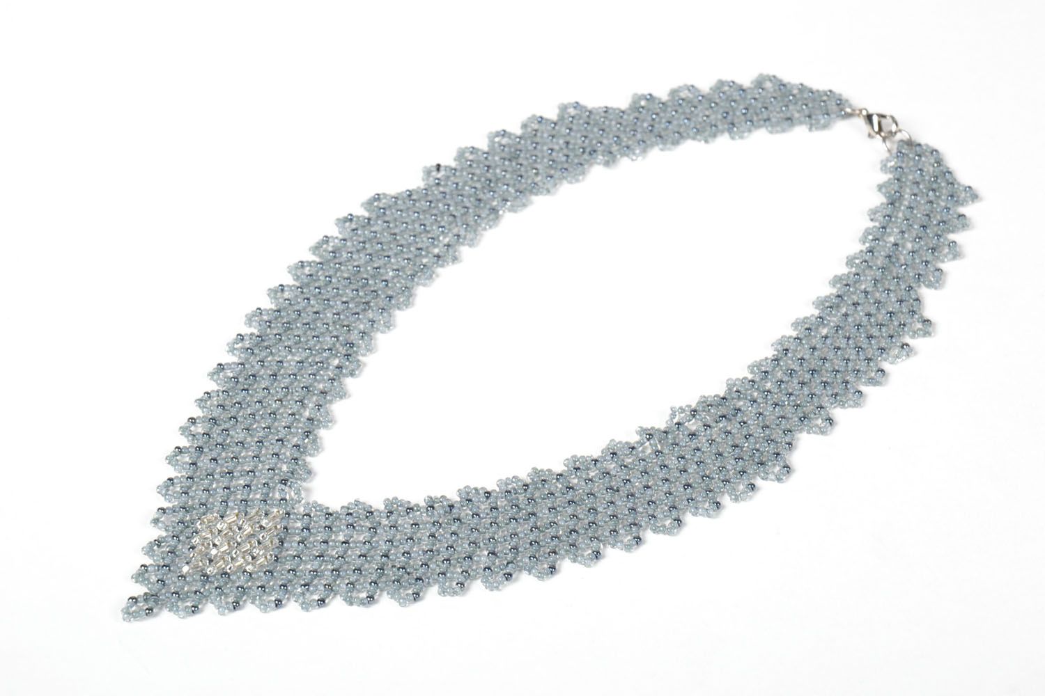 Beaded necklace Triangle photo 2