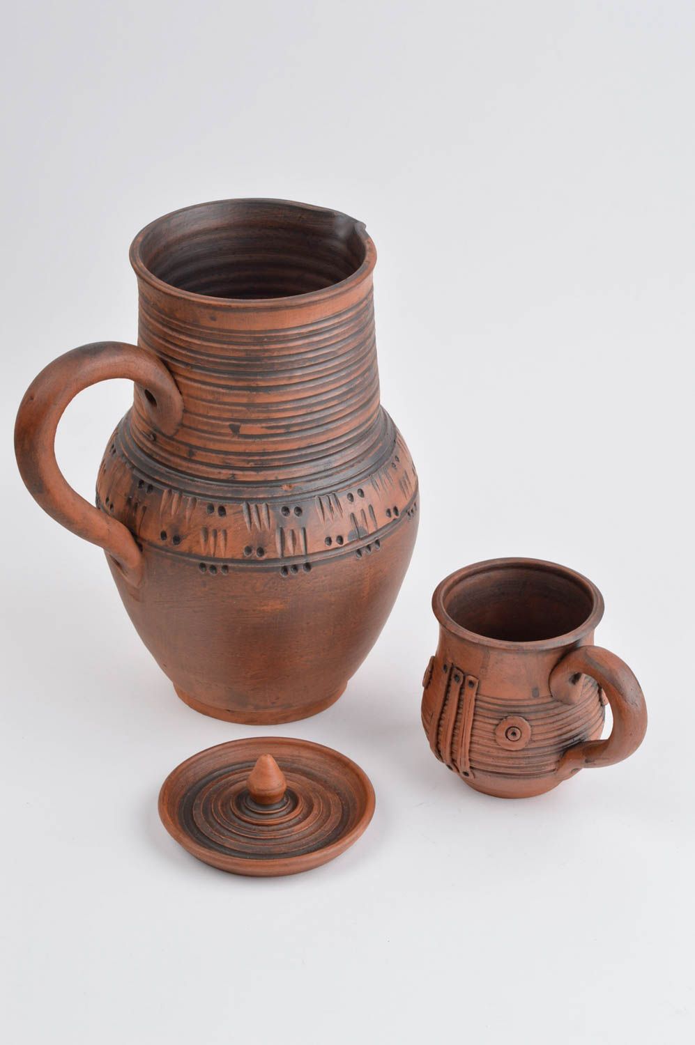Keramik Karaffe handmade Küchen Zubehör schöne Küchen Deko Geschenk für Frauen foto 3