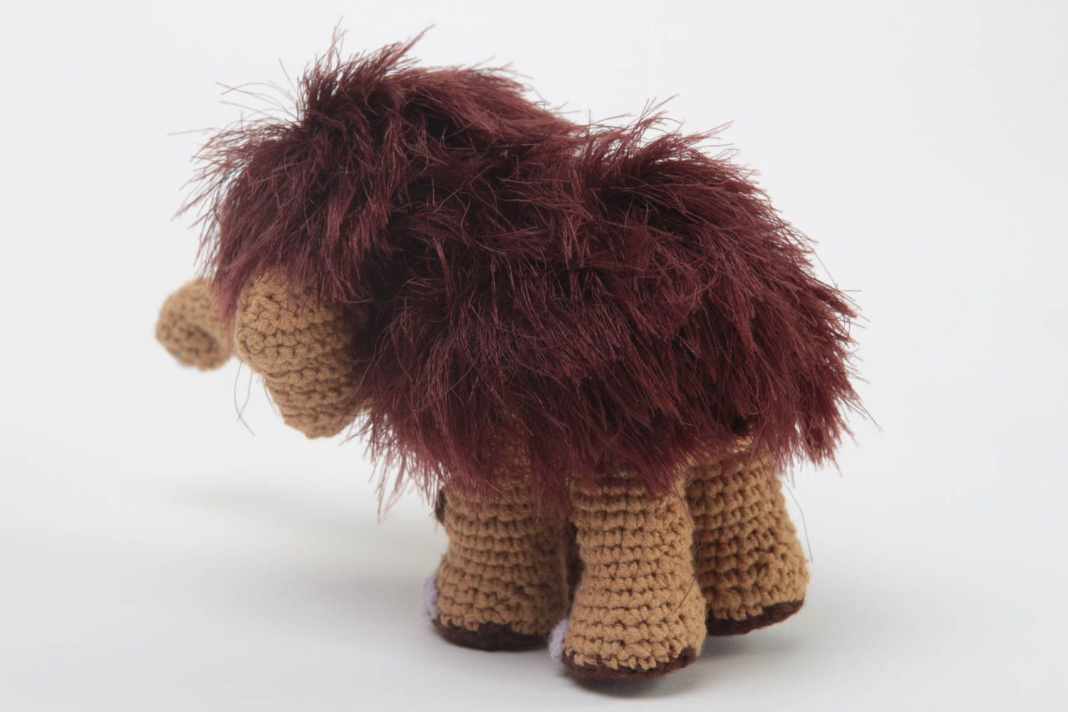 Kleinkinder Spielzeug handmade Stoff Tier Häkel Spielzeug Mammutkalb klein foto 4