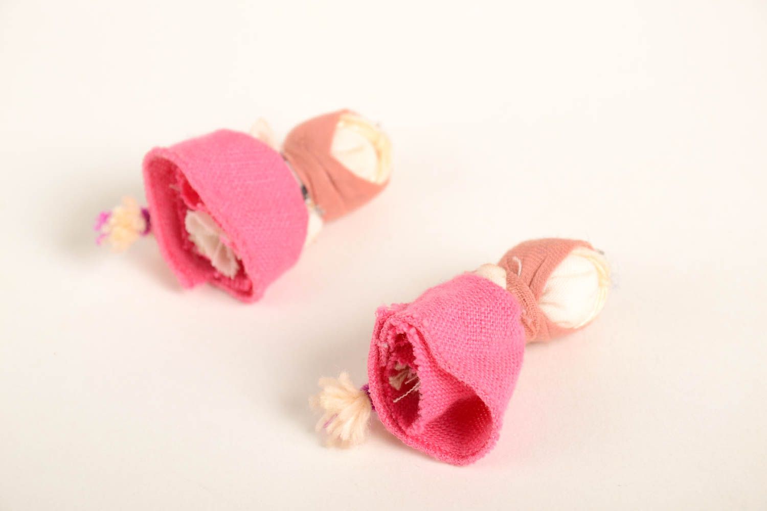 Boucles d'oreilles poupées Bijou fait main textile original Cadeau pour femme photo 4